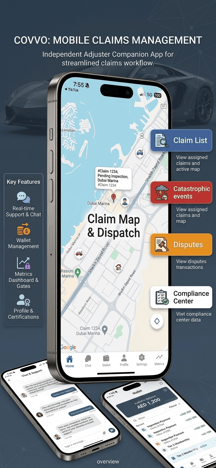 Covvo Adjuster — mobile companion app