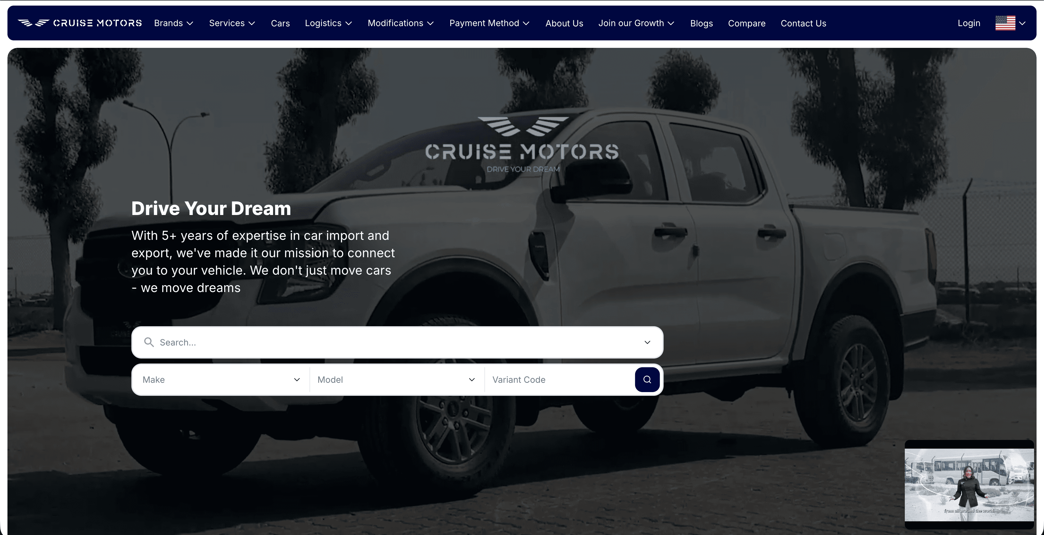 Cruise Motors — global vehicle export marketplace